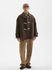 【ウールブレンド 3M社ダウン入り】horn button retro coat N4716 - NNine