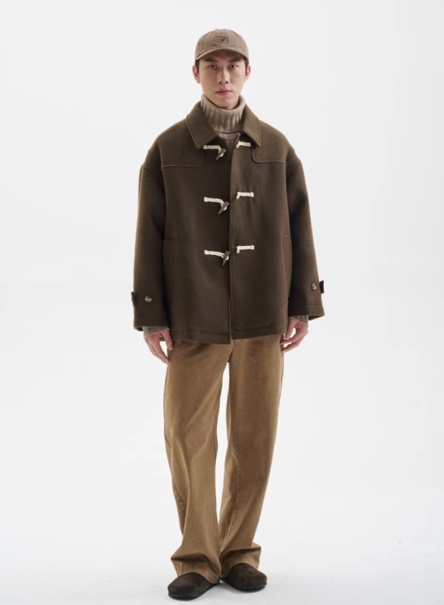 【ウールブレンド 3M社ダウン入り】horn button retro coat N4716 - NNine