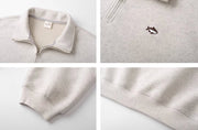 【400G】half zip sweatshirt / 短丈ハーフジップスウェット N4499 - NNine