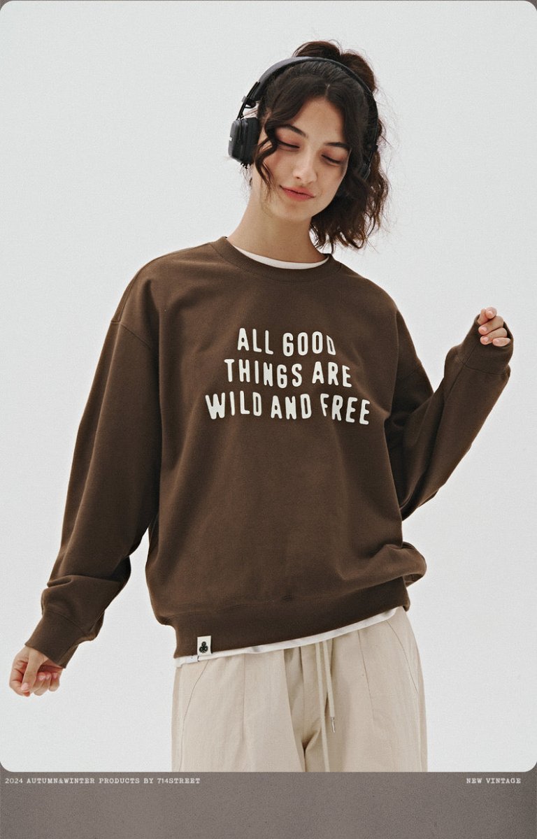 420G message print sweatshirt N4563 - NNine