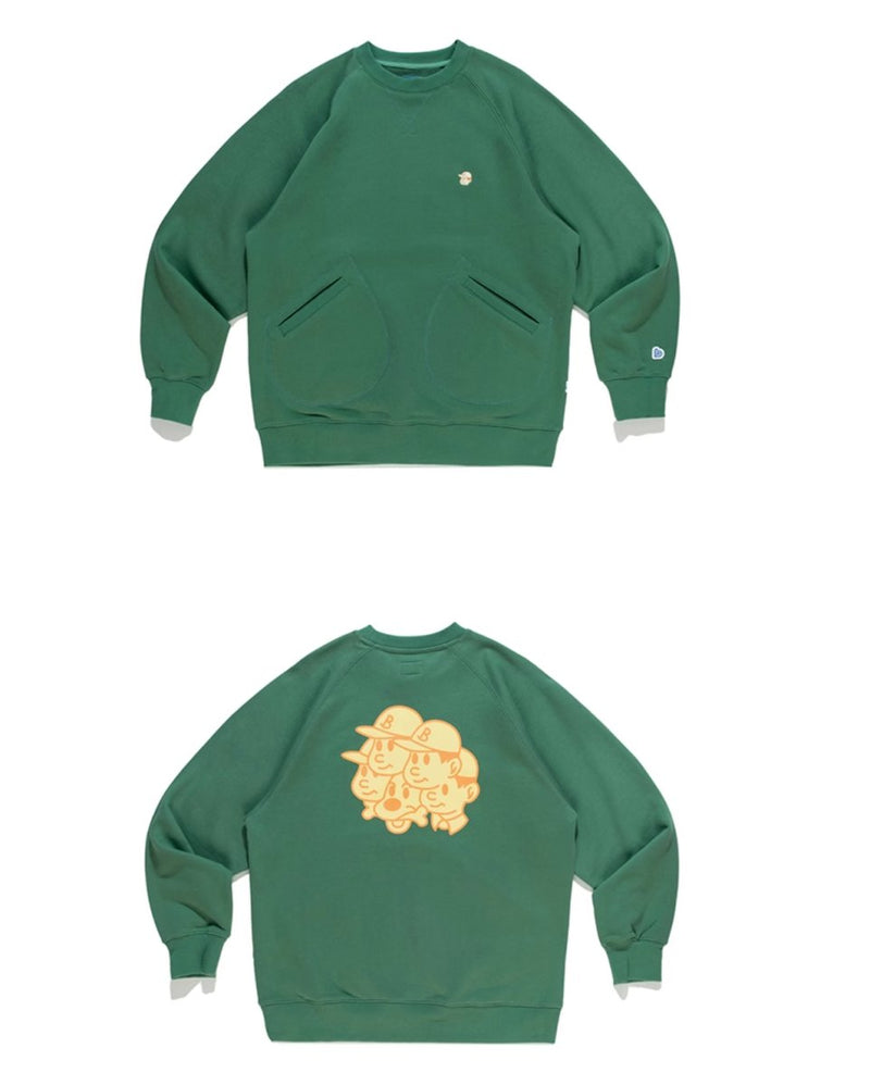 【420G】back print pocket sweatshirt N3370 - NNine