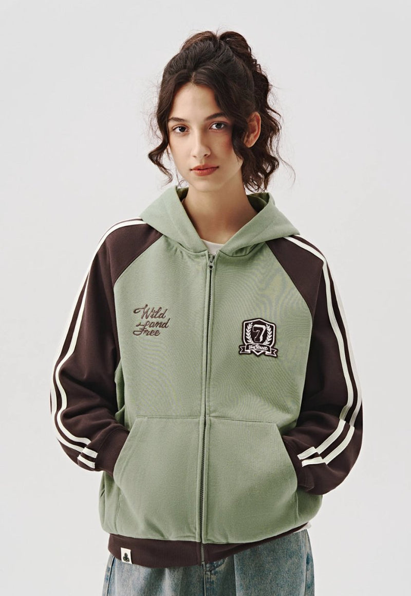 【420G】zip up hoodie / カレッジ風ヘビーウェイトフーディ N4101 - NNine