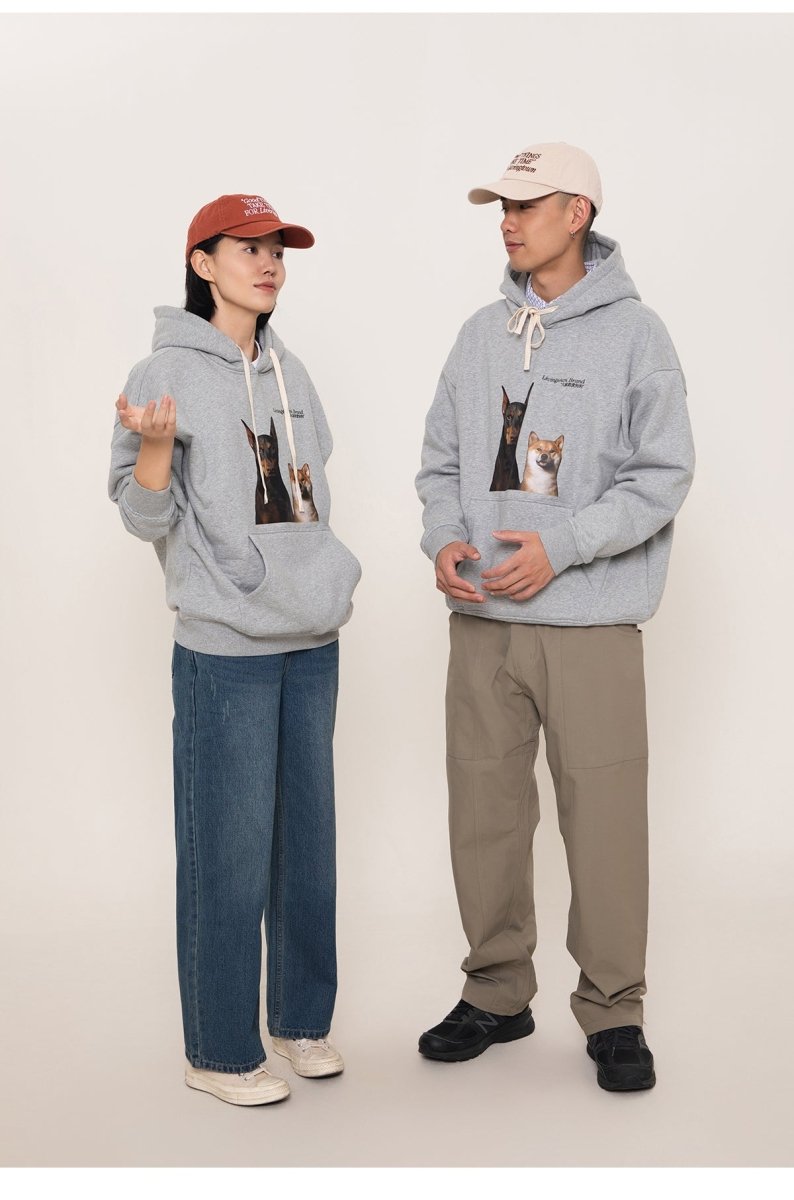 【440G】heavy weight dog print hoodie N4701 - NNine