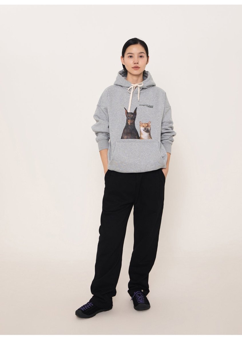 【440G】heavy weight dog print hoodie N4701 - NNine