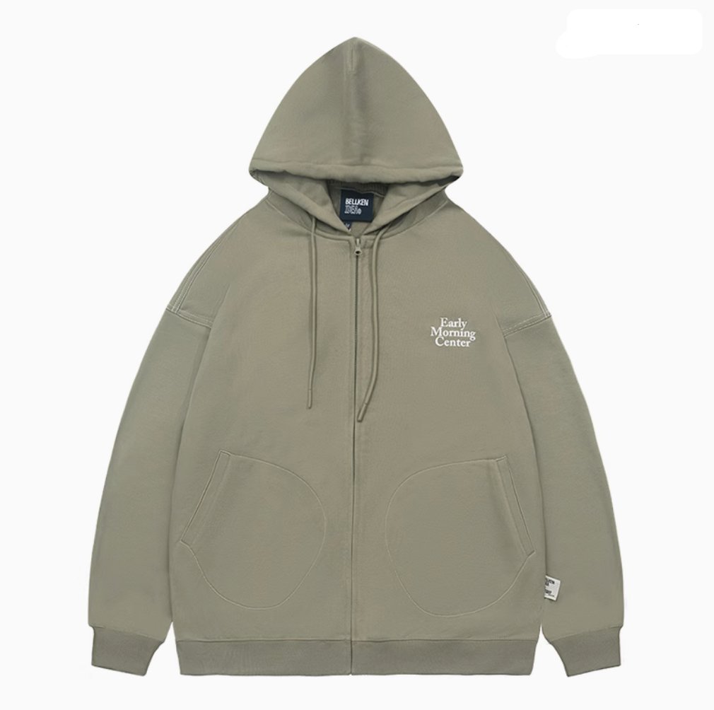 【440G】logo print zip hoodie N4641 - NNine