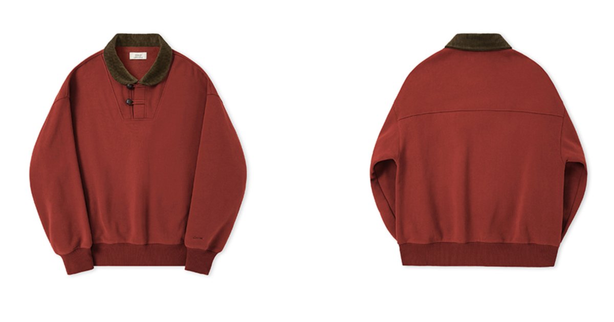 【450G】corduroy collar sweatshirt N4696 - NNine