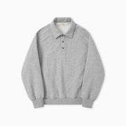 【450G】metal button sweat polo shirt N4688 - NNine