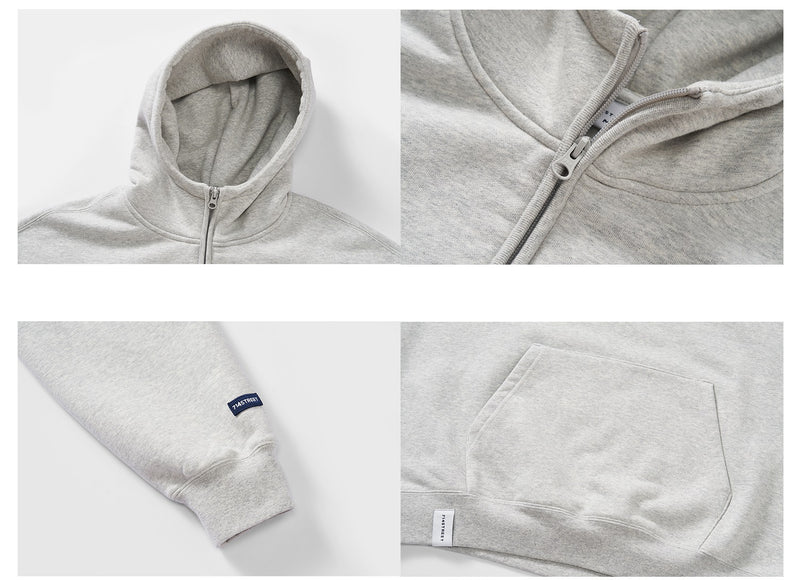 Half zip heavy weight cotton hoodie   N2854