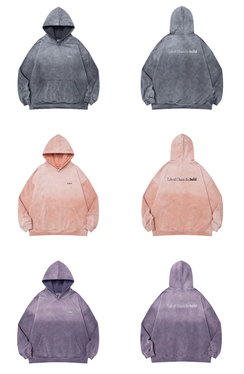【500G】gradation color hoodie N4752 - NNine