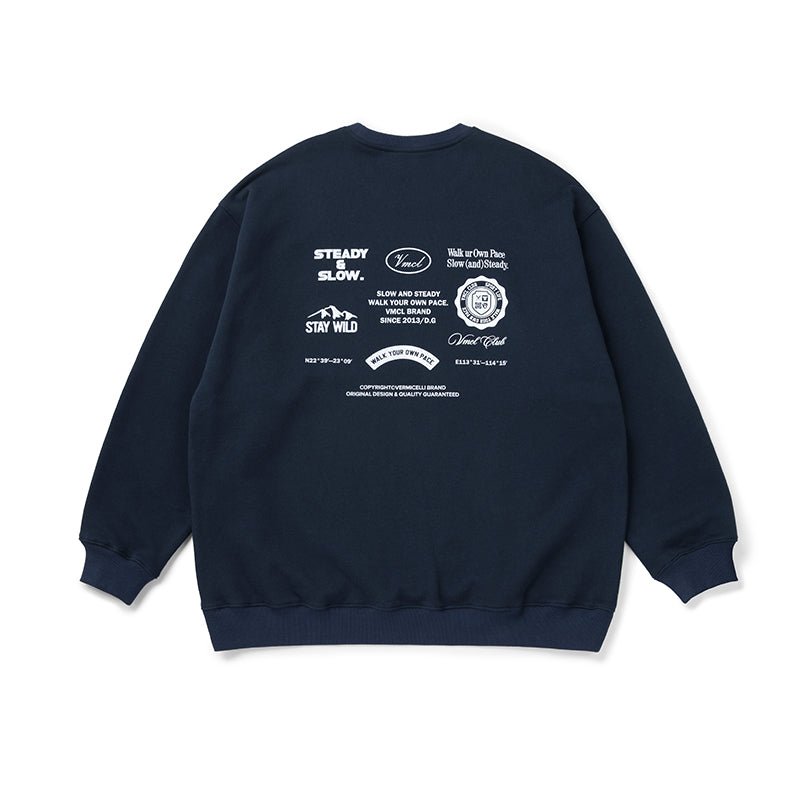 【500G】medal back print sweatshirt N3596 - NNine