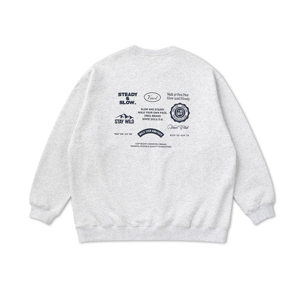 【500G】medal back print sweatshirt N3596 - NNine