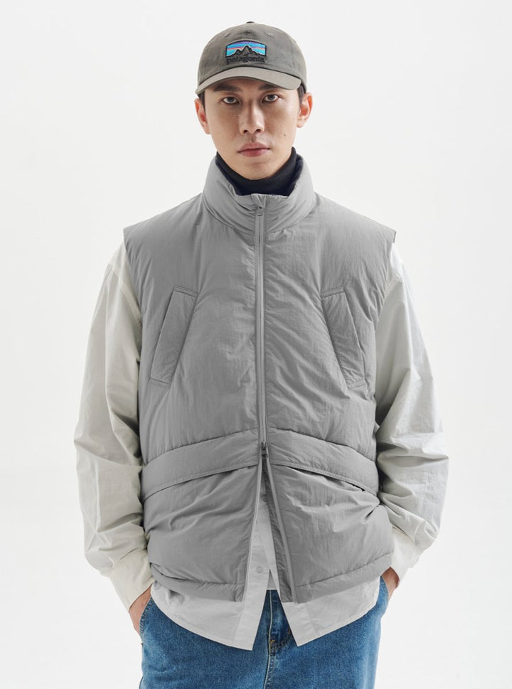 【撥水機能性650FP＋】white duck down vest N4720 - NNine