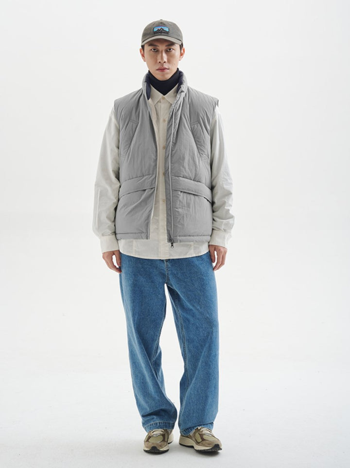 【撥水機能性650FP＋】white duck down vest N4720 - NNine