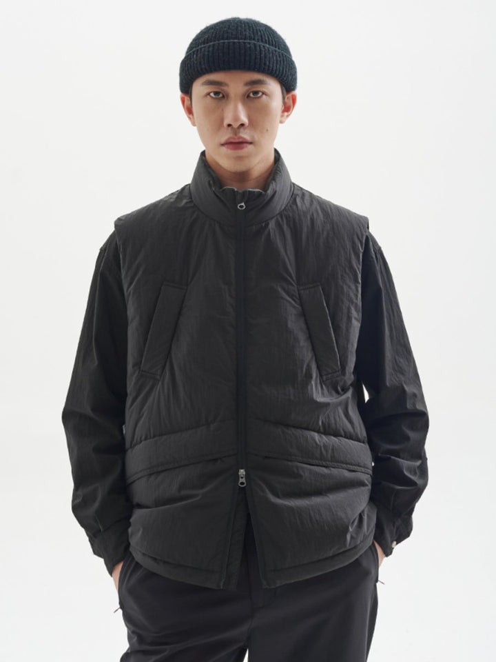 【撥水機能性650FP＋】white duck down vest N4720 - NNine