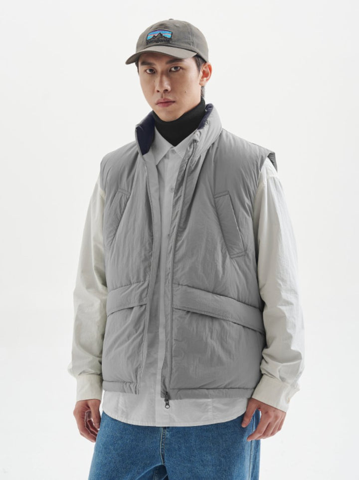 【撥水機能性650FP＋】white duck down vest N4720 - NNine