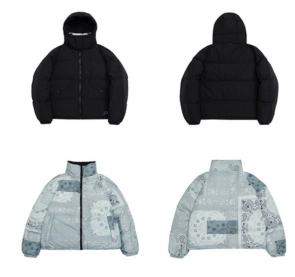 【700フィルパワー・防風 防水 透気 機能性】reversible down jacket N4626 - NNine