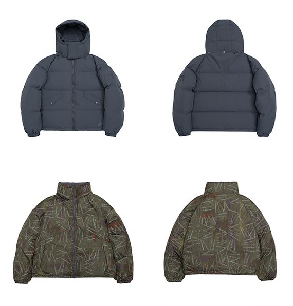 【700フィルパワー・防風 防水 透気 機能性】reversible down jacket N4626 - NNine