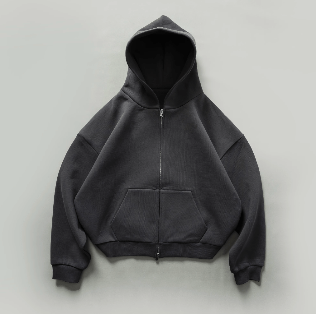 【700G】double zip sweatshirt hoodie   N4810