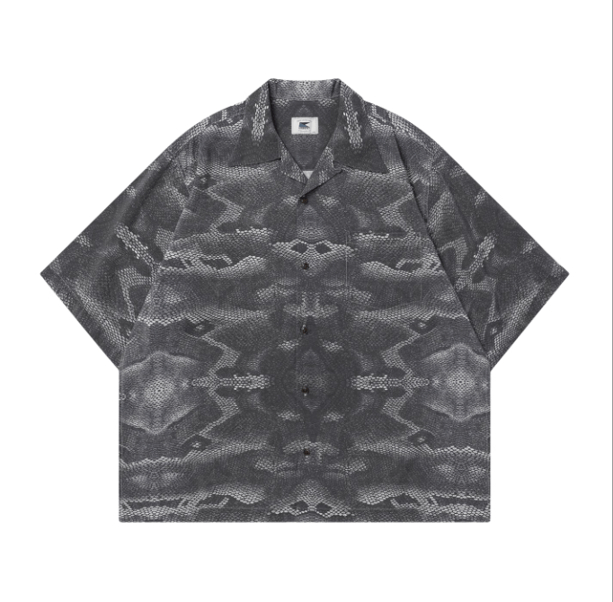 スネークプリントアロハシャツ モダール82% / Snake Print Aloha Shirt N5468 - ファッション通販NNine（ナイン）