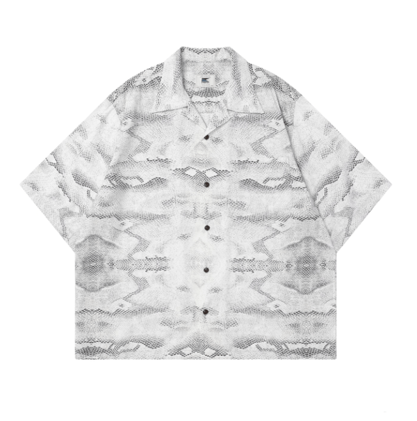 スネークプリントアロハシャツ モダール82% / Snake Print Aloha Shirt N5468 - ファッション通販NNine（ナイン）