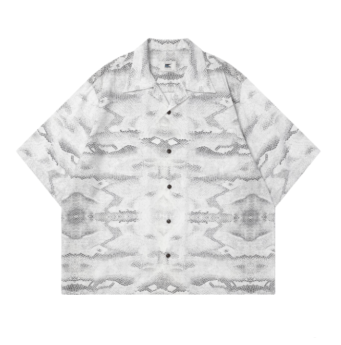 スネークプリントアロハシャツ モダール82% / Snake Print Aloha Shirt N5468 - ファッション通販NNine（ナイン）