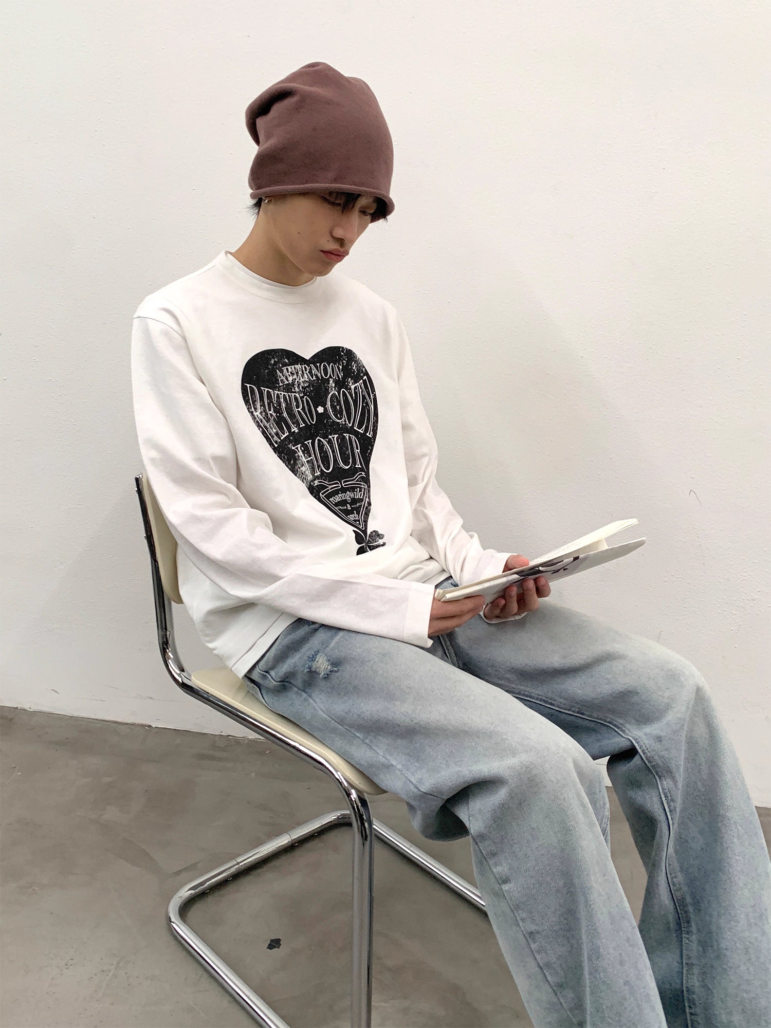 発泡プリント アートハートビッグロンT N5892