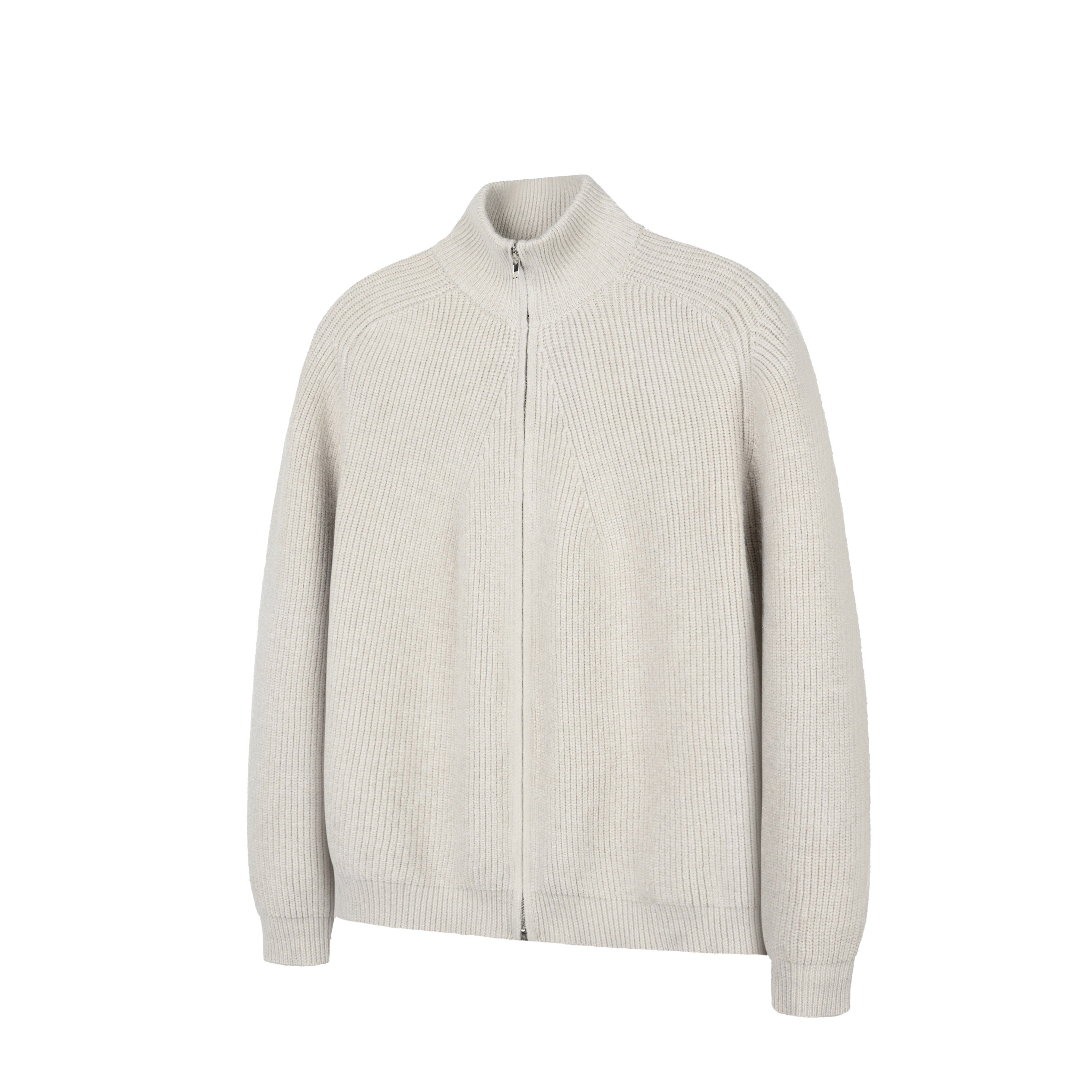 ハイネックジップ ニットカーディガン　N6627