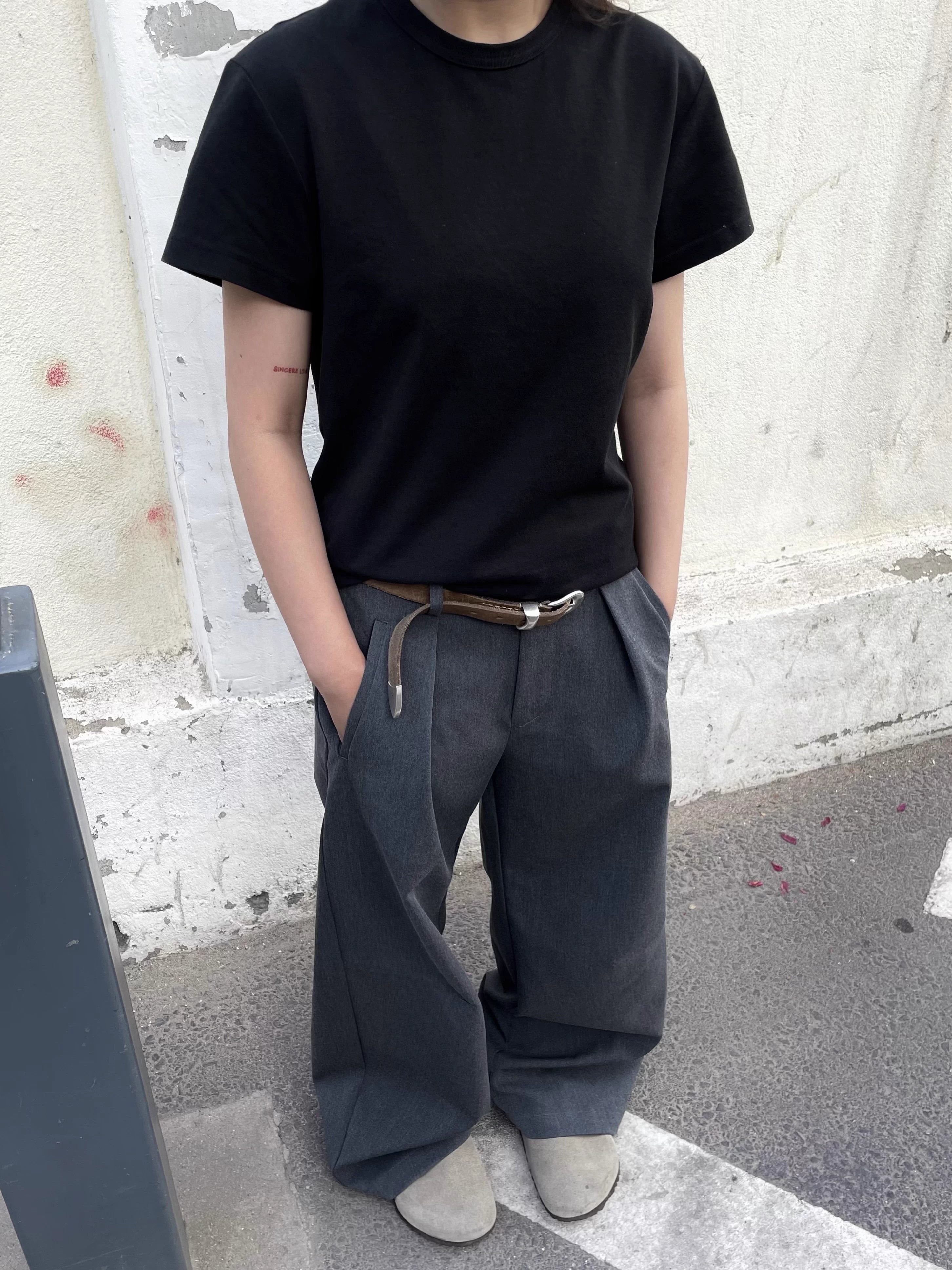 アークシルエット プリーツドレープスラックス N5989