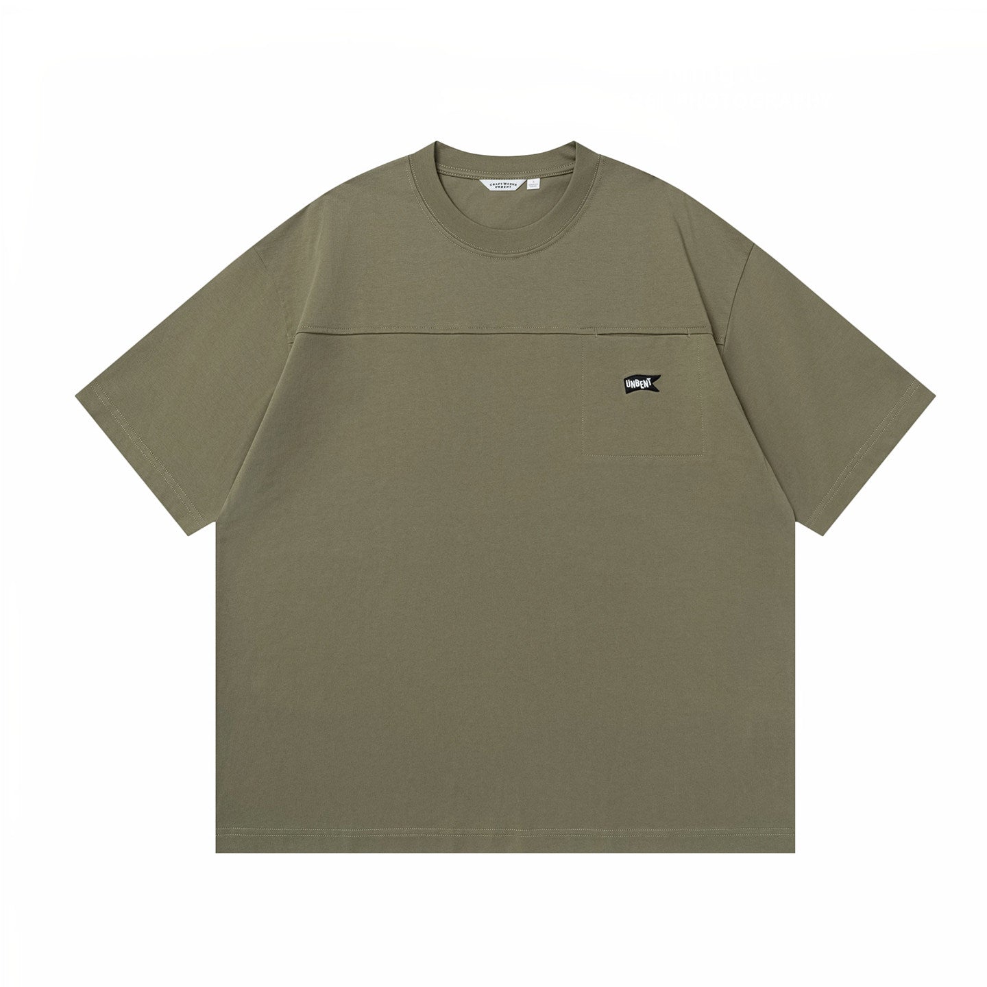 【300G】天然コットン 胸ポケット刺繍ロゴ Tシャツ　N6708