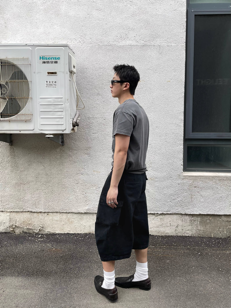 ウォッシュド クロップド ワイドカーゴパンツ / Washed Cropped Cargo   N5594