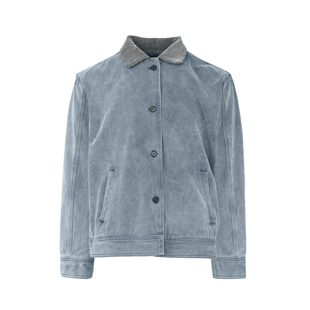 コーデュロイ襟フェードカラーボックスジャケット N5910