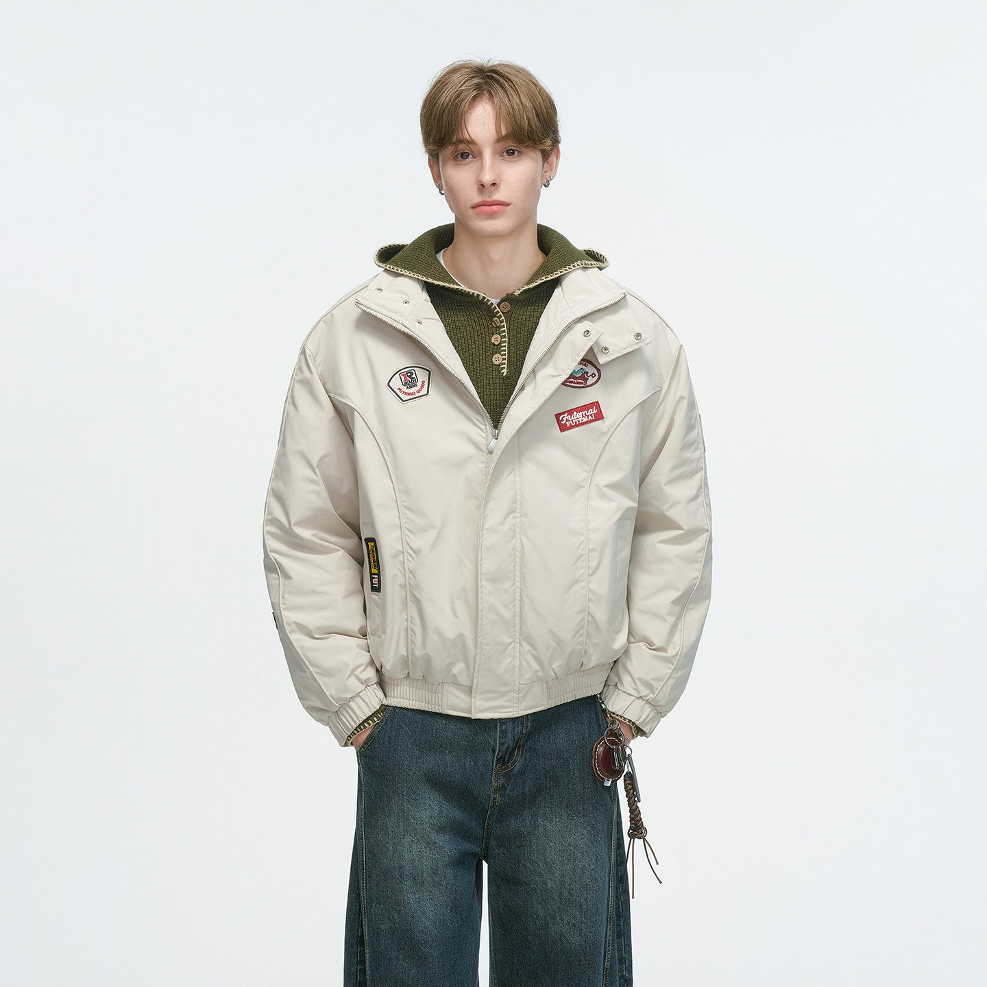 レーシングワッペン 中綿スタンドカラージャケット N6331