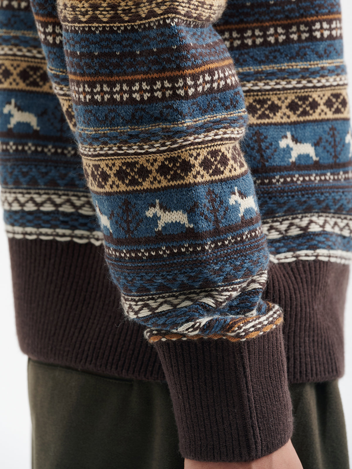 15%シープウール・フェアアイル・ジャカードニット N6225