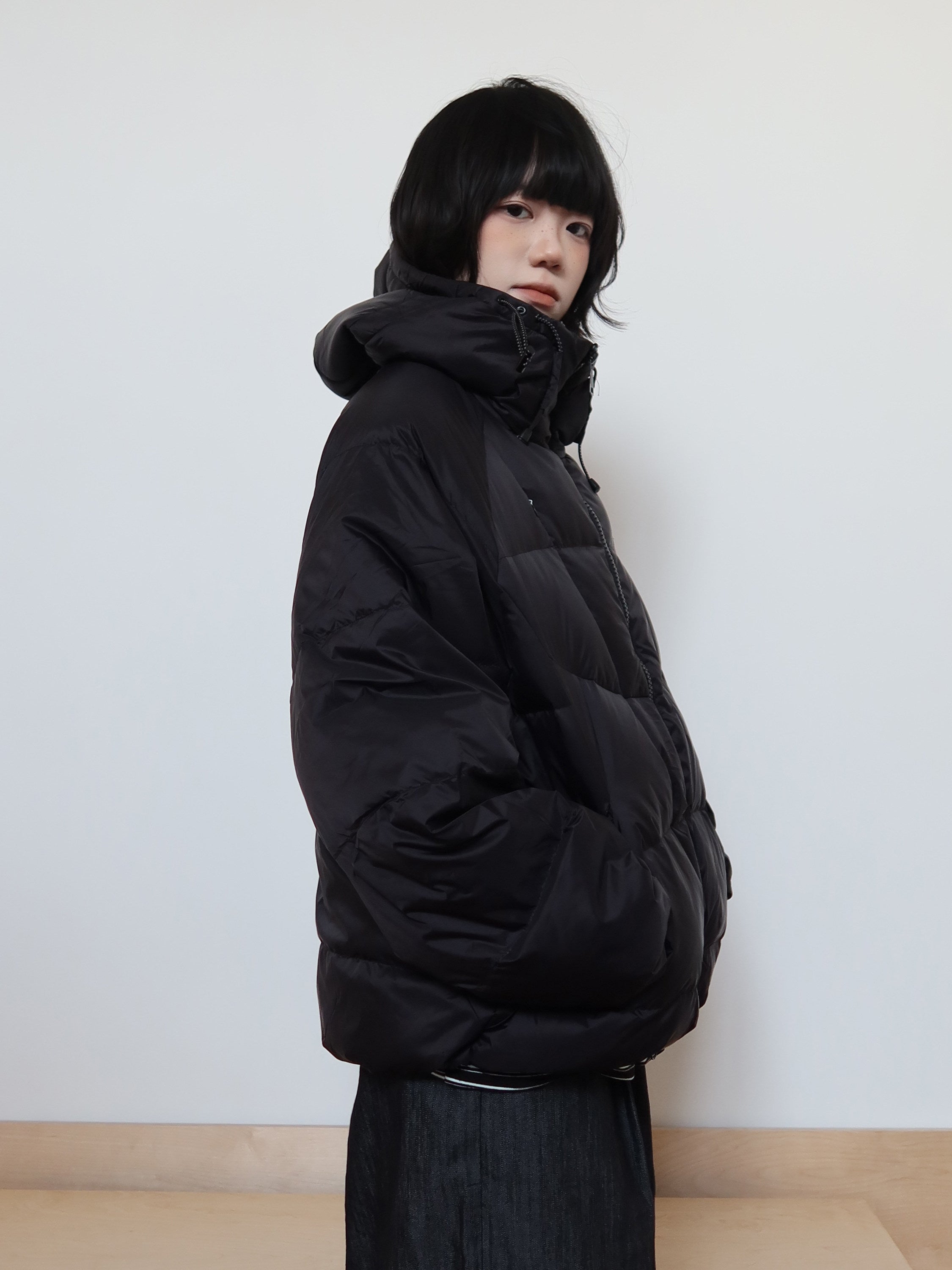 ダブルカフス仕様 90％ダックダウン フーデッドコート N6377