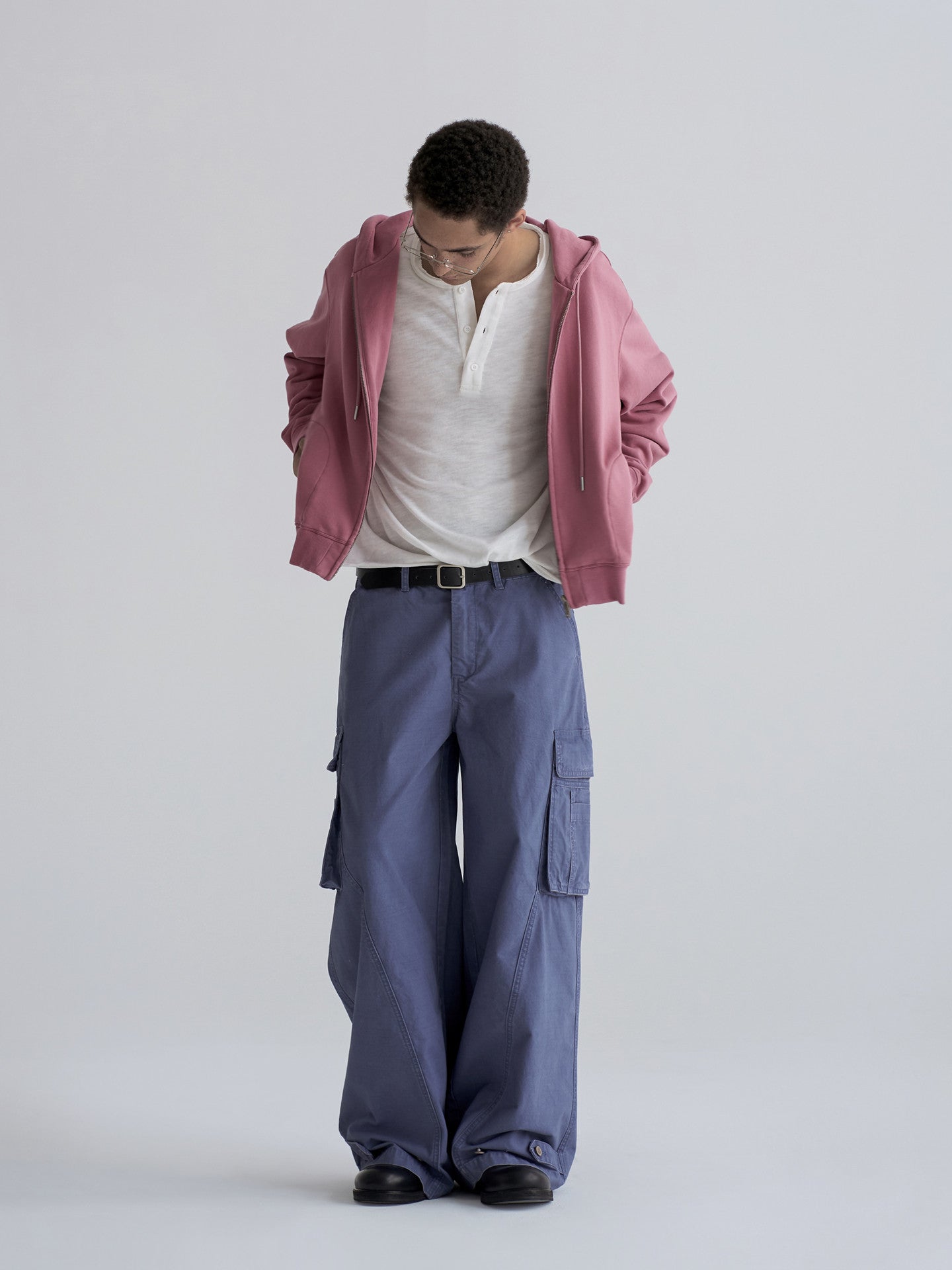 コットンウォッシュショートジップパーカー N7262