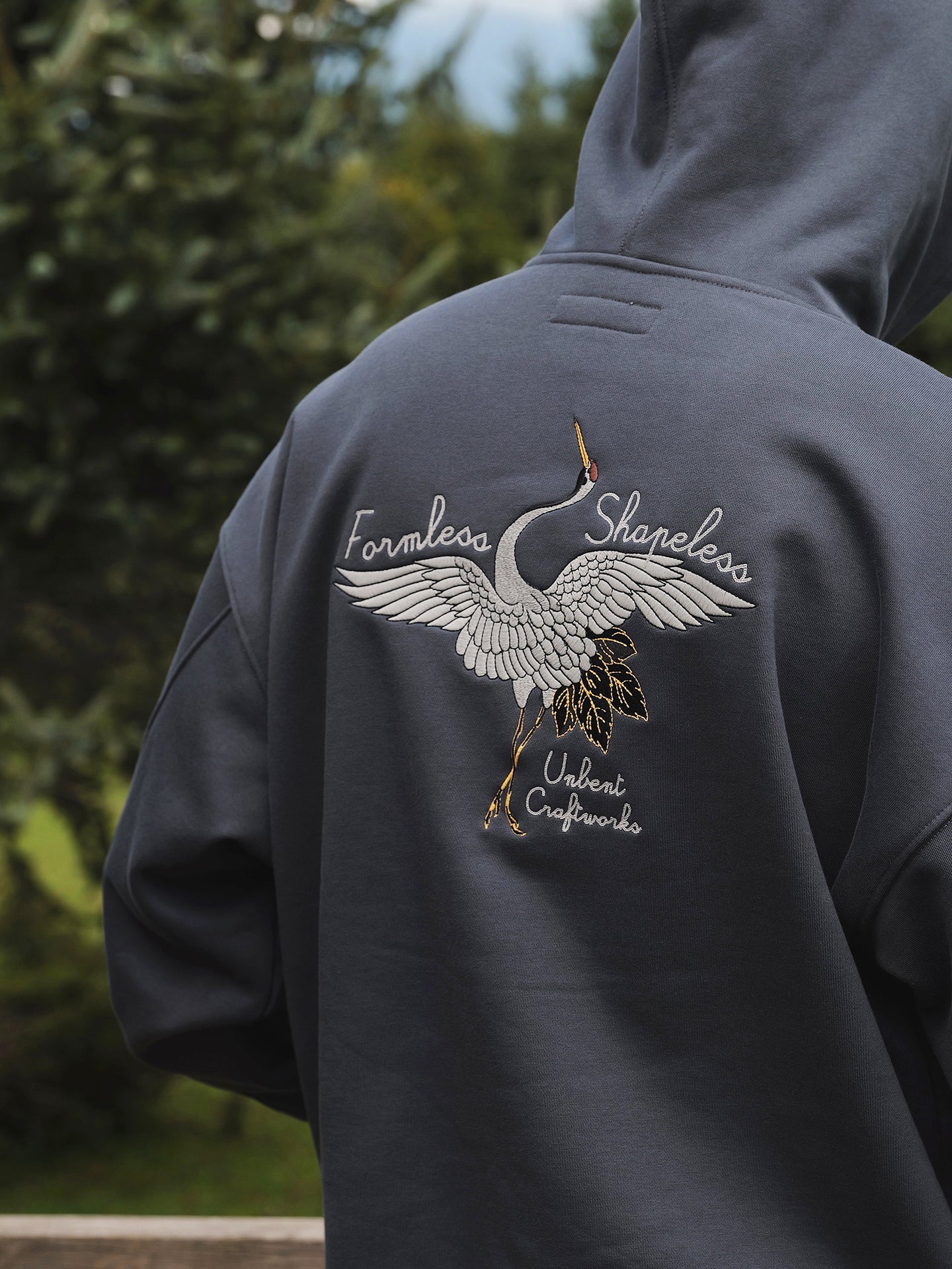 440G裏起毛・“スカジャン”刺繍・ヘビーウェイトフーディー N6089