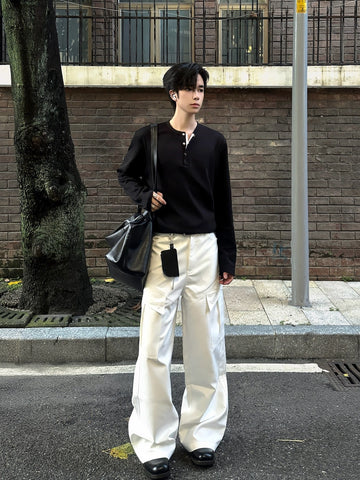 アシメレイヤード ヘンリーネックロンT N5900