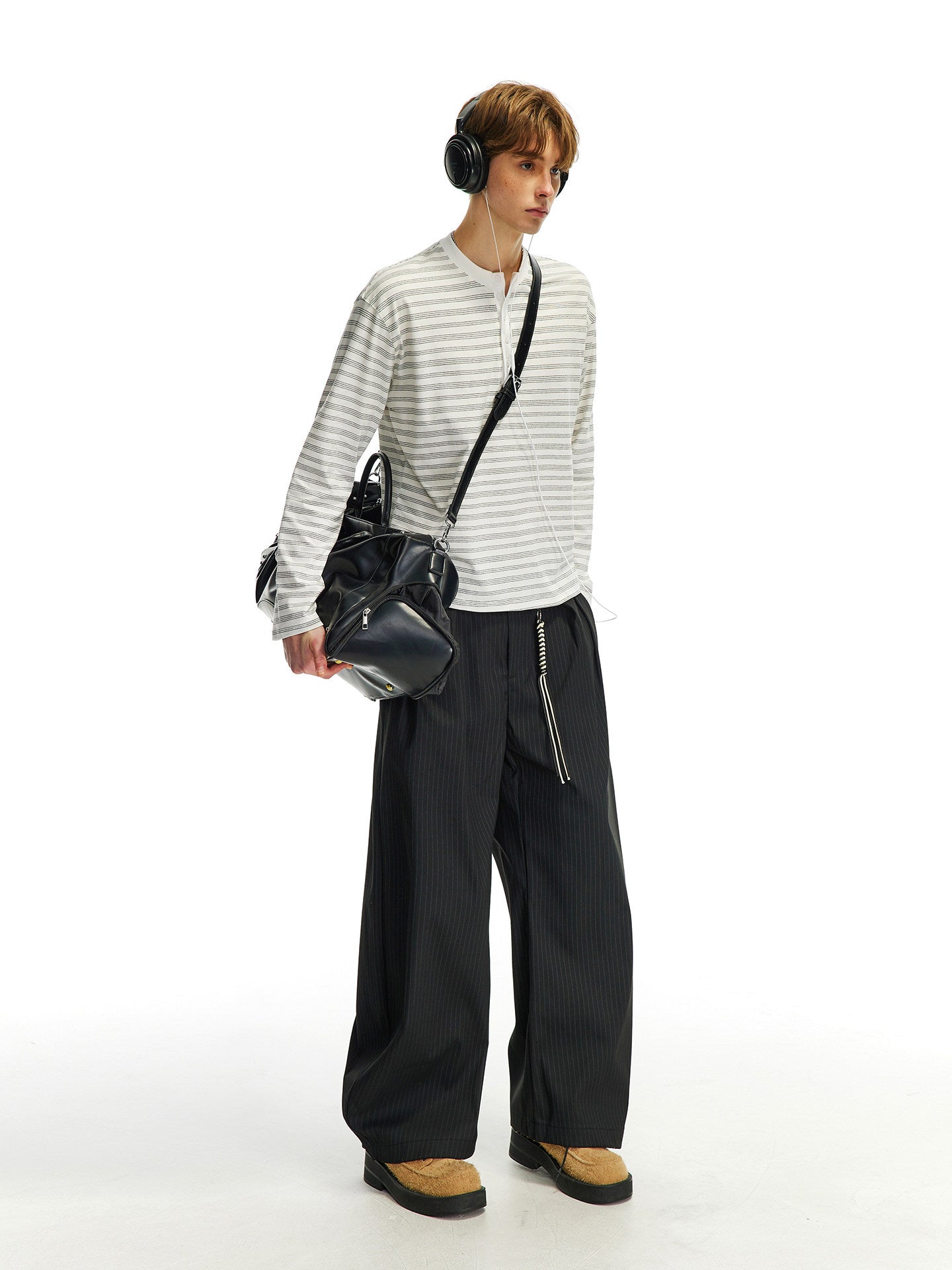 ミニマルストライプ ヘンリーロンT　N6801