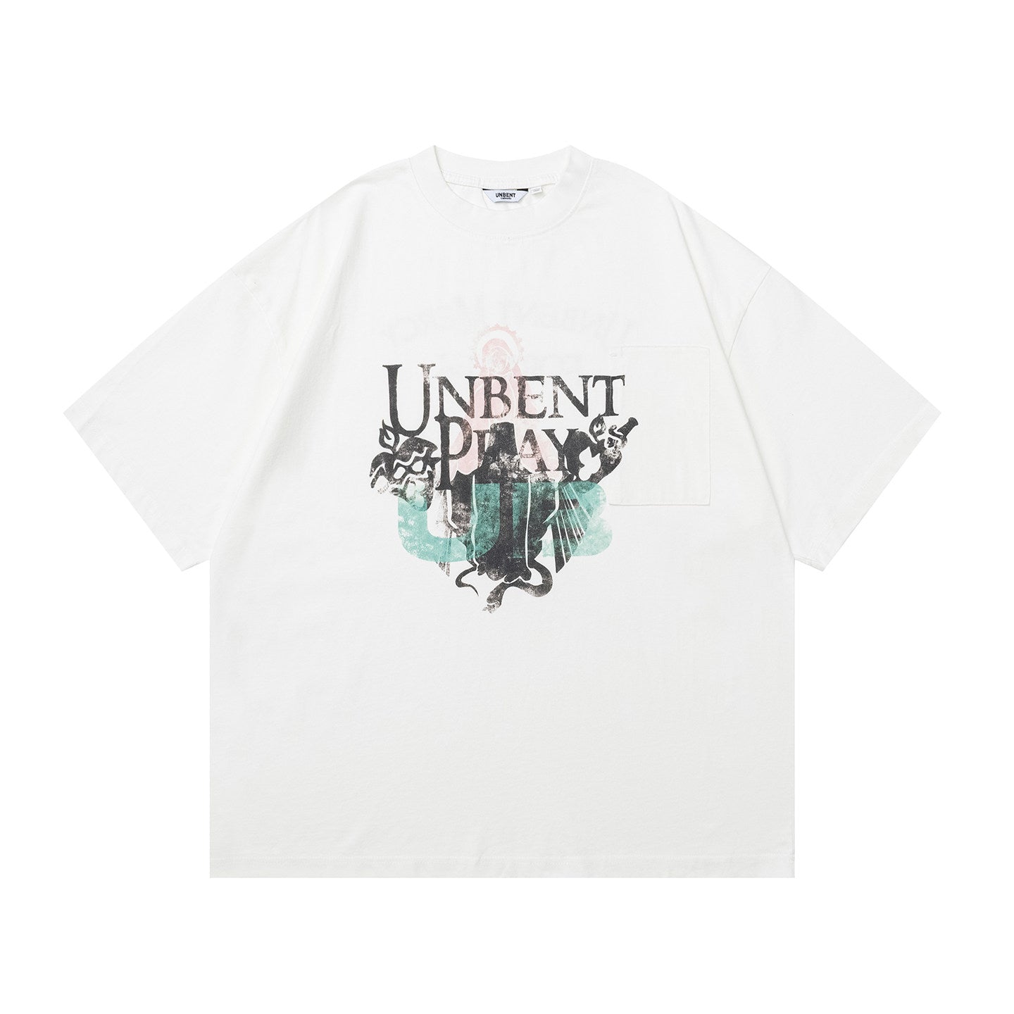 コットン300g サンドウォッシュ グラフィックTシャツ N7073