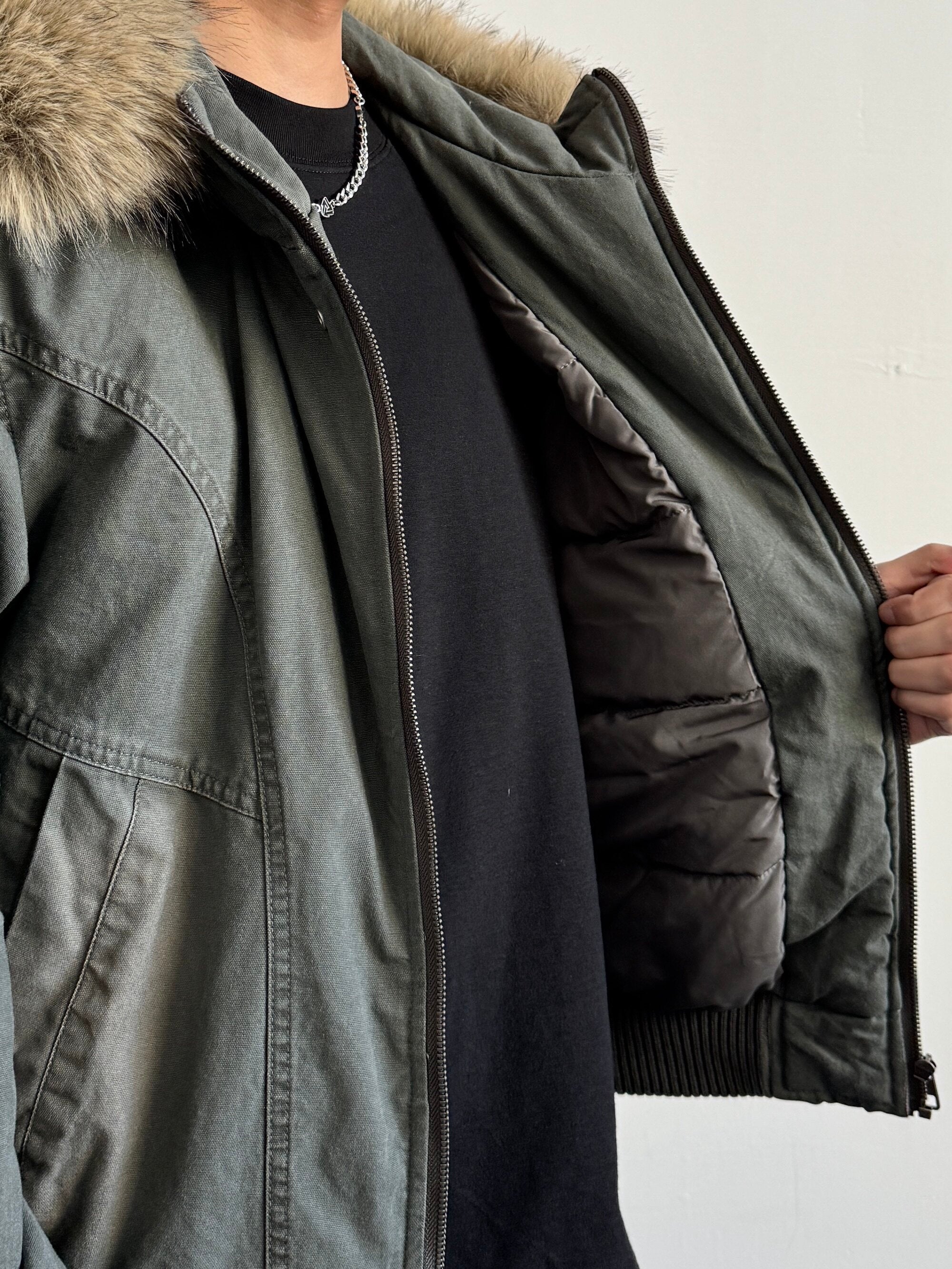 ヴィンテージ調 90ダウンフーディー　N6643