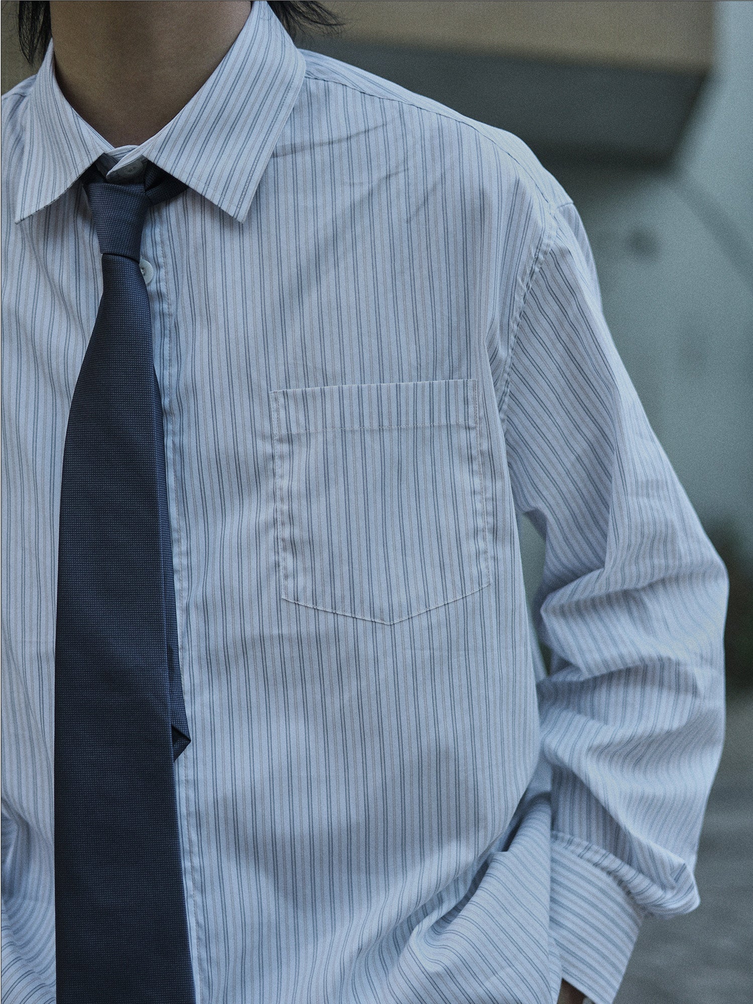 ナチュラルストライプ ルーズシャツ　N6684