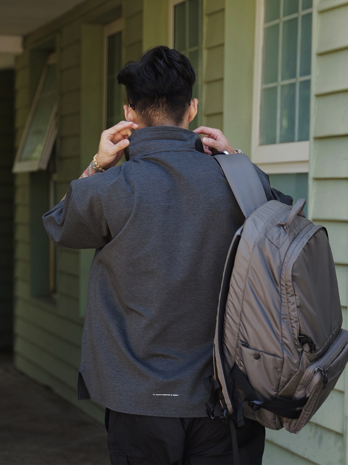 ローマ布混紡 刺繍ロゴ ポロシャツ N6763