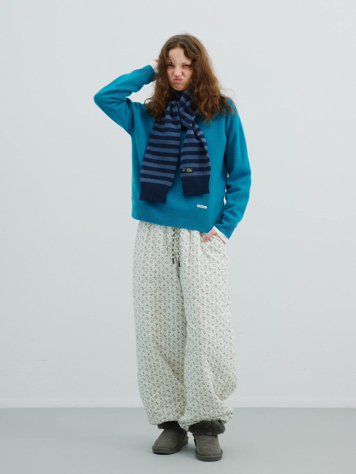 マルチウェイ・ストライプニットスカーフ N6172