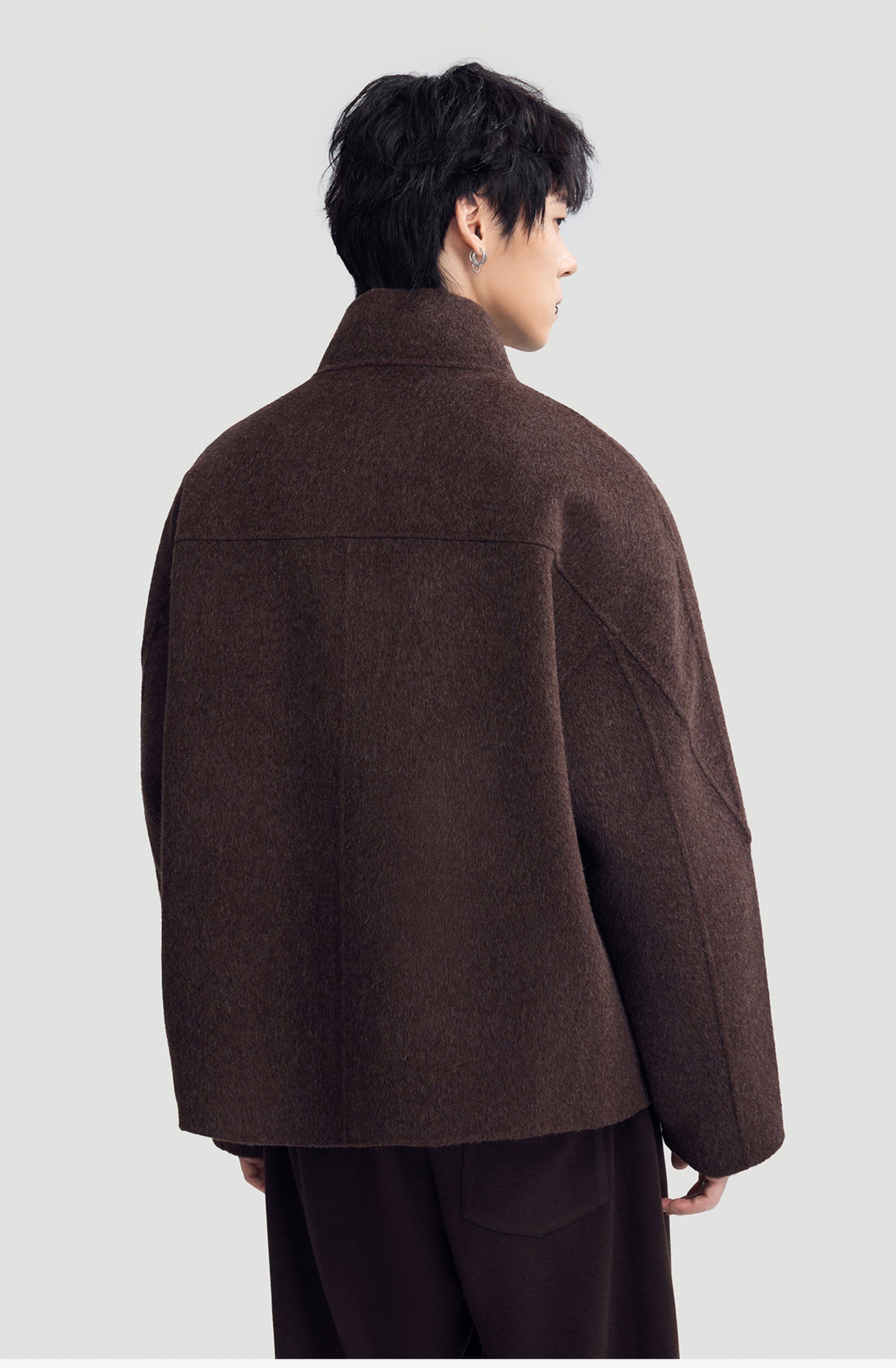 リバーシブル ダブルフェイス ウールコート N6476