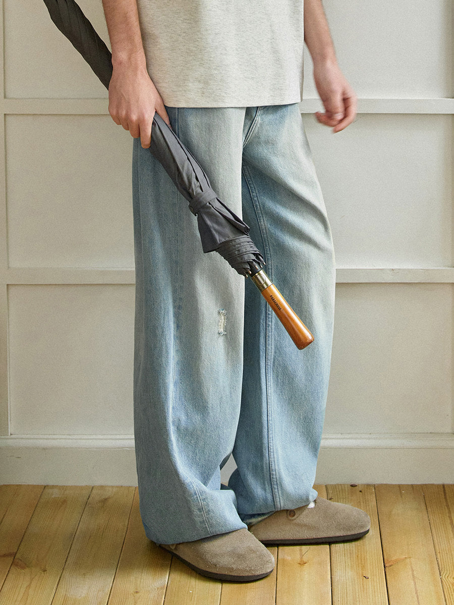 リヨセルブレンド ドレープストレートデニム N6606