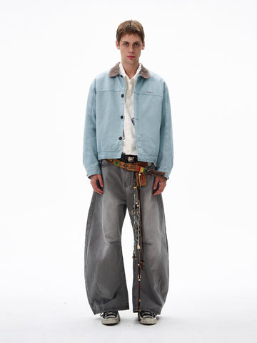 コーデュロイ襟・クロップドワークジャケット N6011