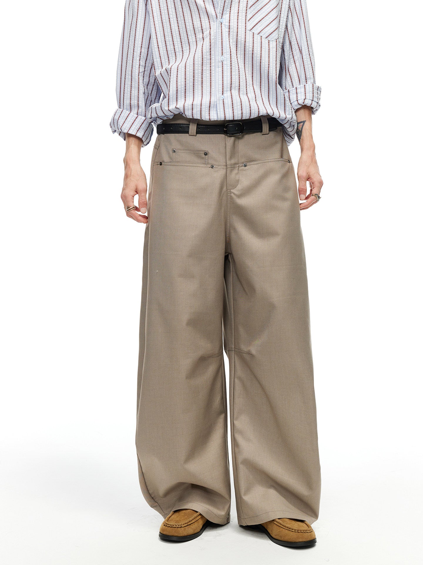 パネル切替 ワイドカーゴパンツ N6798