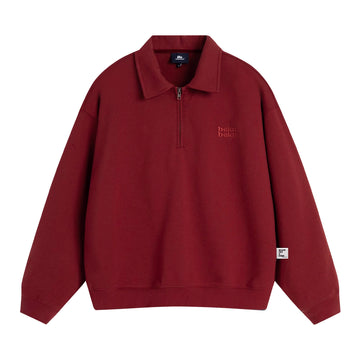 ルーズフィッドハーフジップ襟付きスウェット N6034