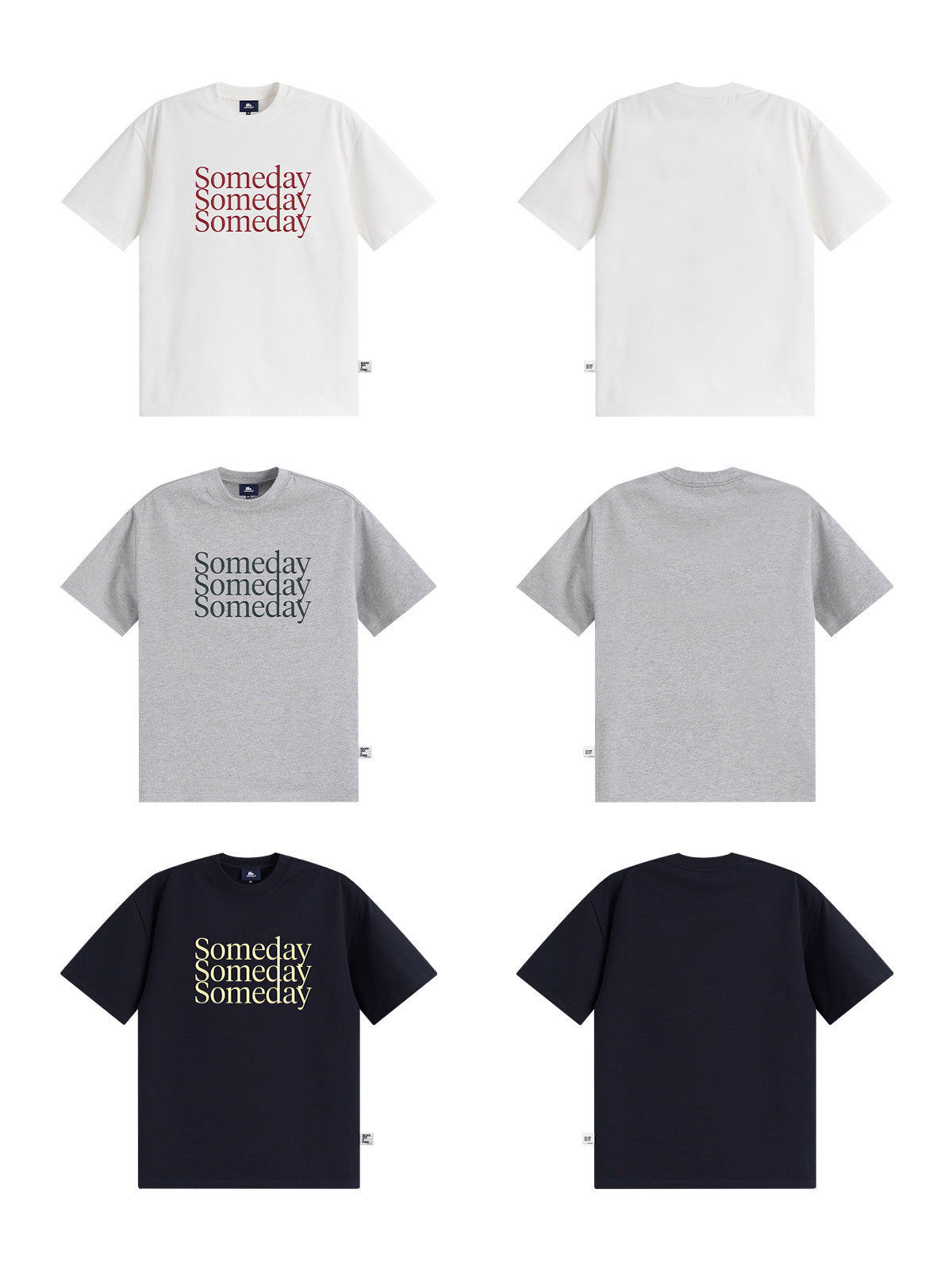 ピュアコットン タイポグラフィプリント ルーズTシャツ N6998