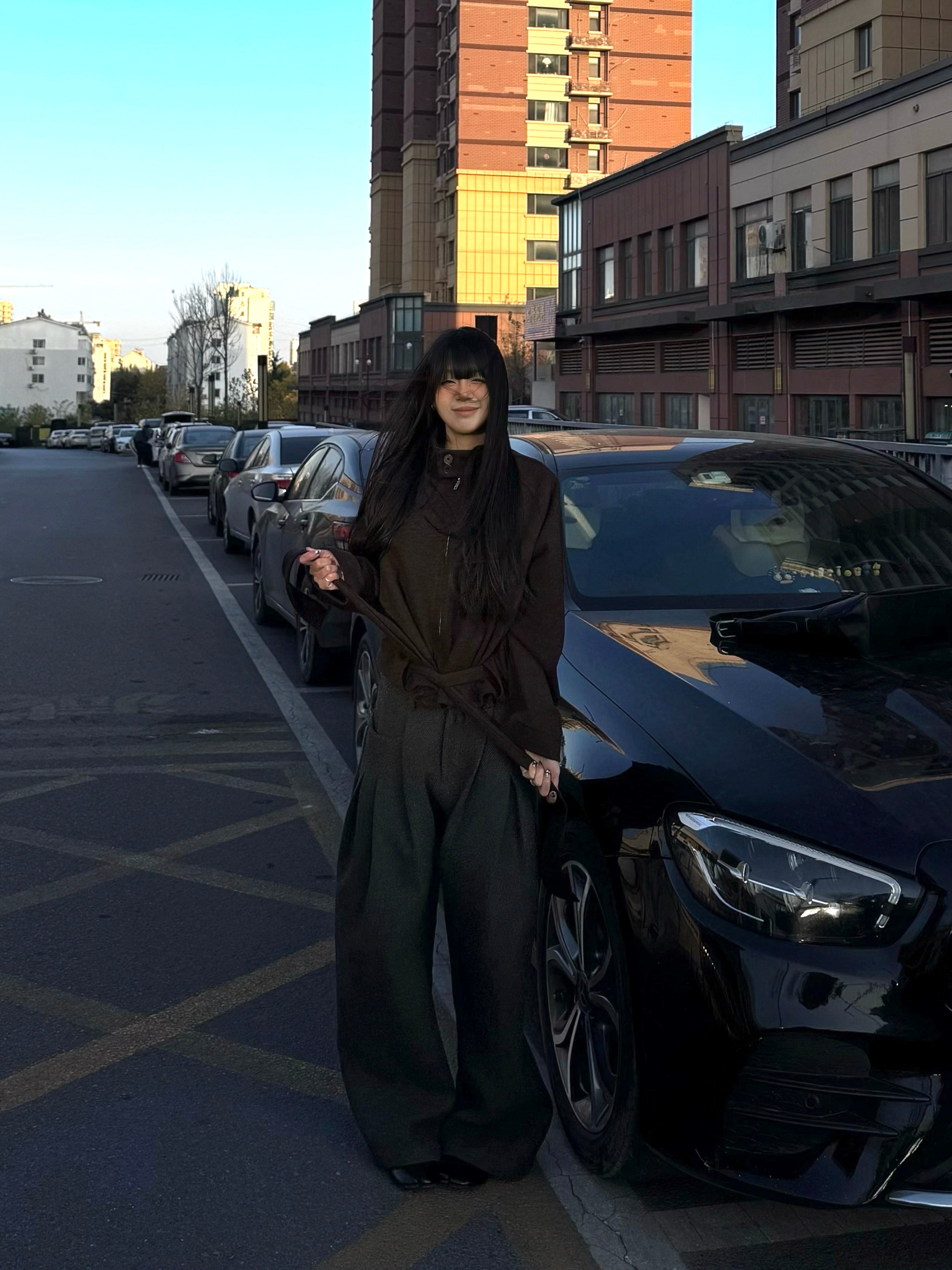 三重タックAライン 重厚ウールワイドスラックス　N6260